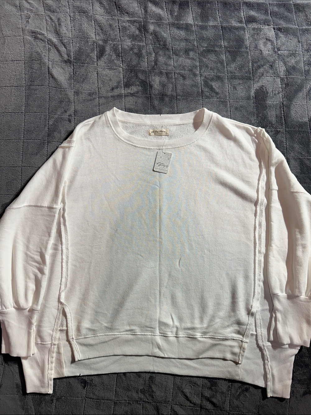 NWT We The Free Oversized white Crewneck Sweater